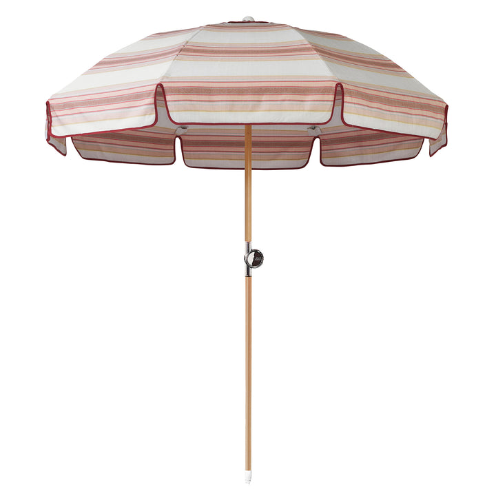 Luxury Parasol - Tailored Stripe - Pink/Red
