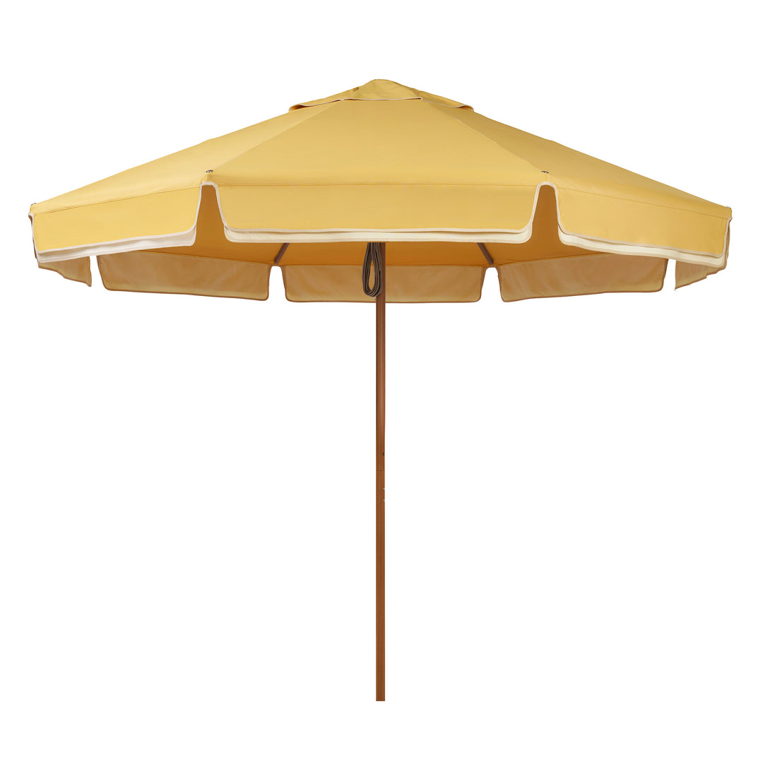 2.8m Sundial Umbrella - Woodgrain - Straight Valance - Harvest/Ecru