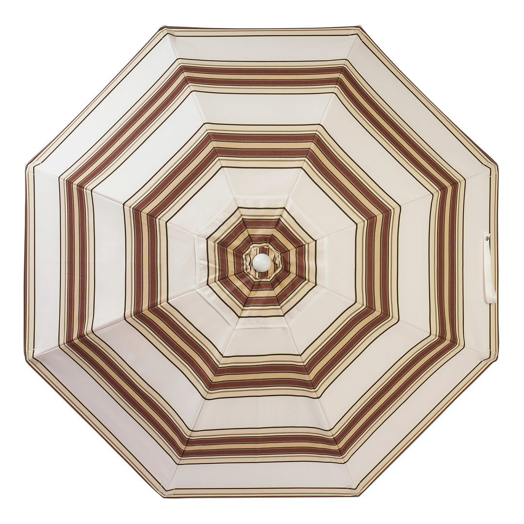 Luxury Parasol - Tailored Stripe - Brown