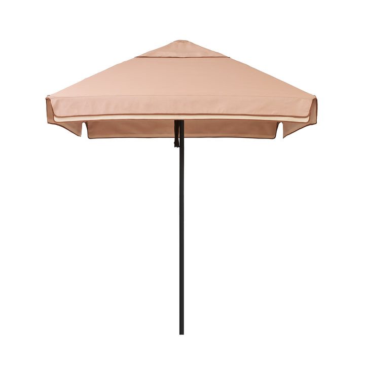 2m Sundial Umbrella - Black - Straight Valance - Clay/Cava