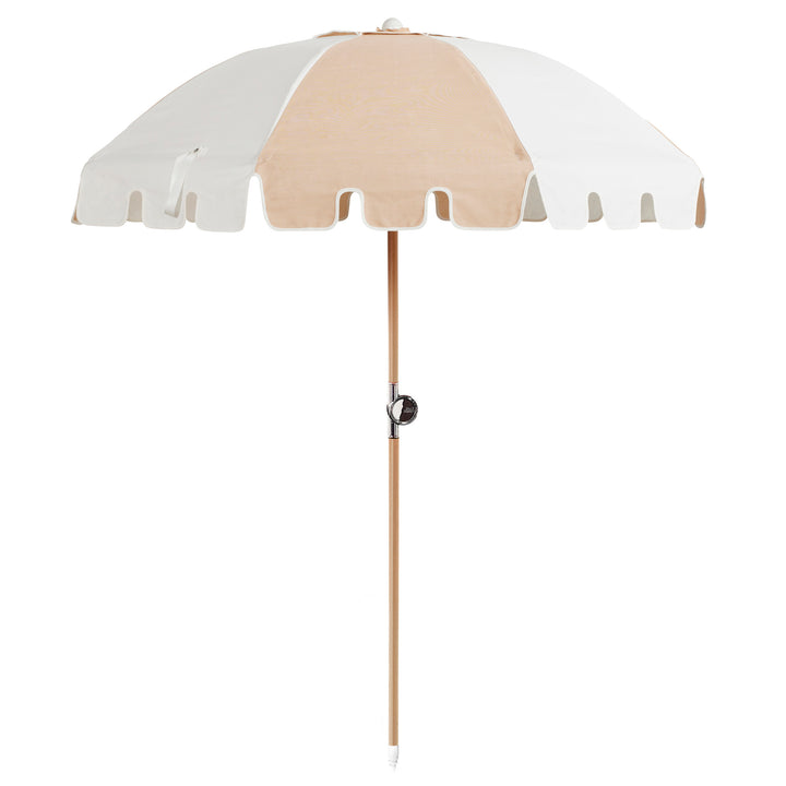 Luxury Parasol - Cava/White