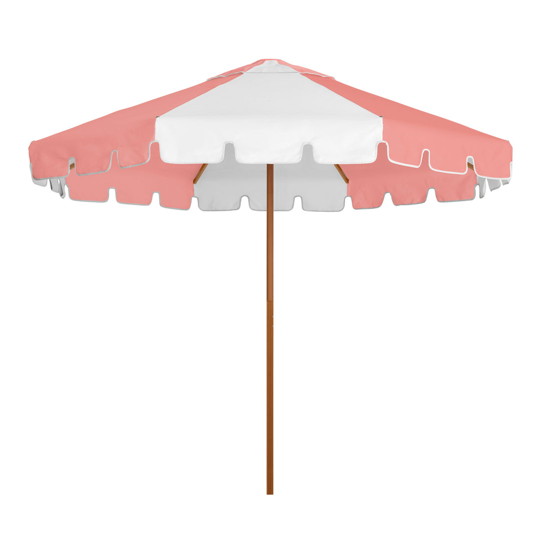 2.8m Sundial+ Umbrella - Keyhole Valance - Coral/White