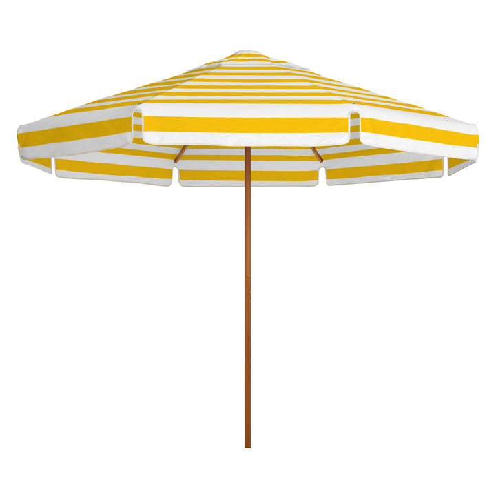 2.8m Sundial Umbrella - Woodgrain - Straight Valance - Marigold