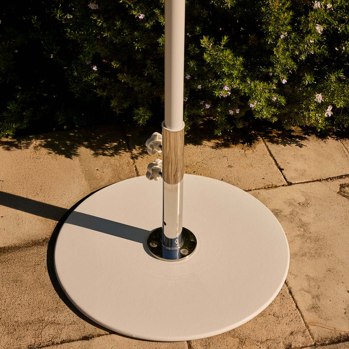 Umbrella Base 32kg - Galvanised - White