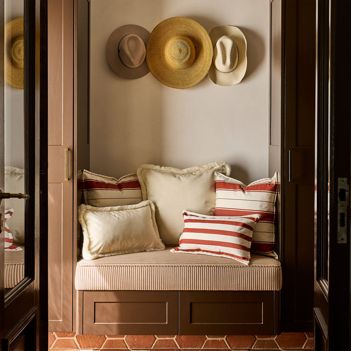 Outdoor Cushion (Cover) - 30x50 - Al Mare Stripe Chestnut