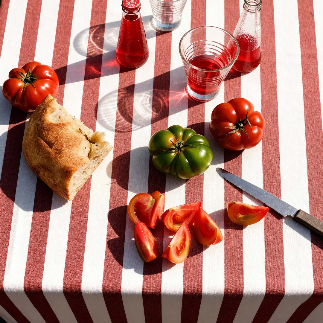 Tablecloth - 350cm - Amore Stripe Chestnut