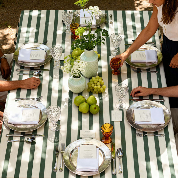 Tablecloth - 350cm - Amore Stripe Forest