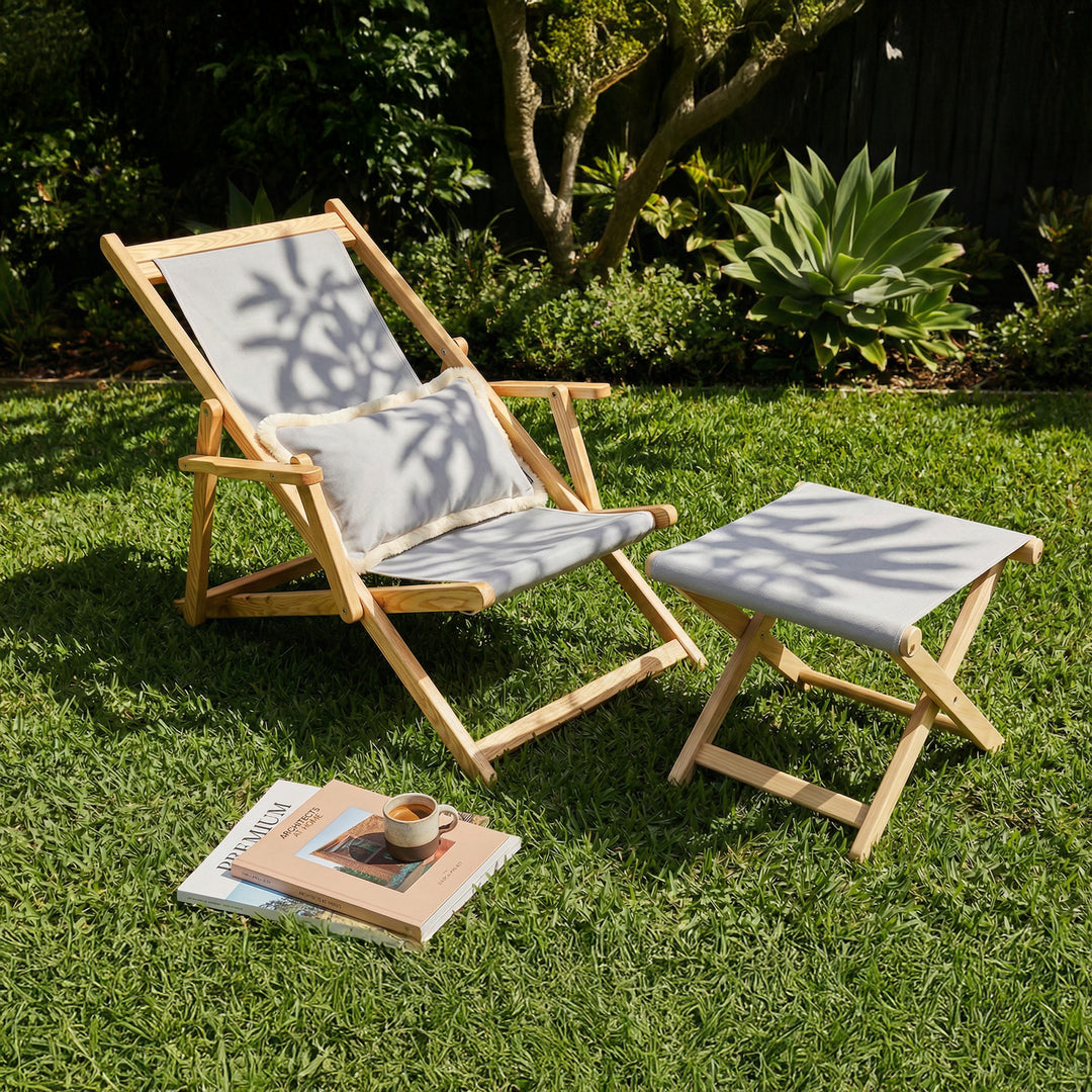 Footstool - Dusk Blue