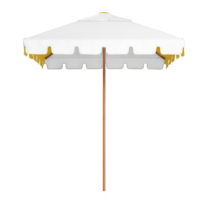 2m Sundial+ Umbrella - Keyhole Valance - Marigold/White
