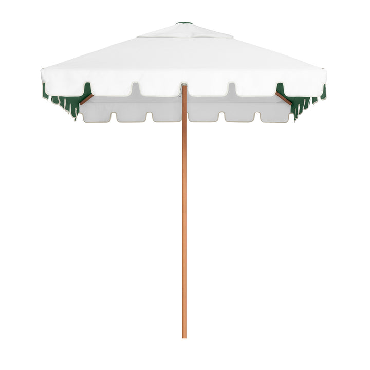 2m Sundial+ Umbrella - Keyhole Valance - Sage/White