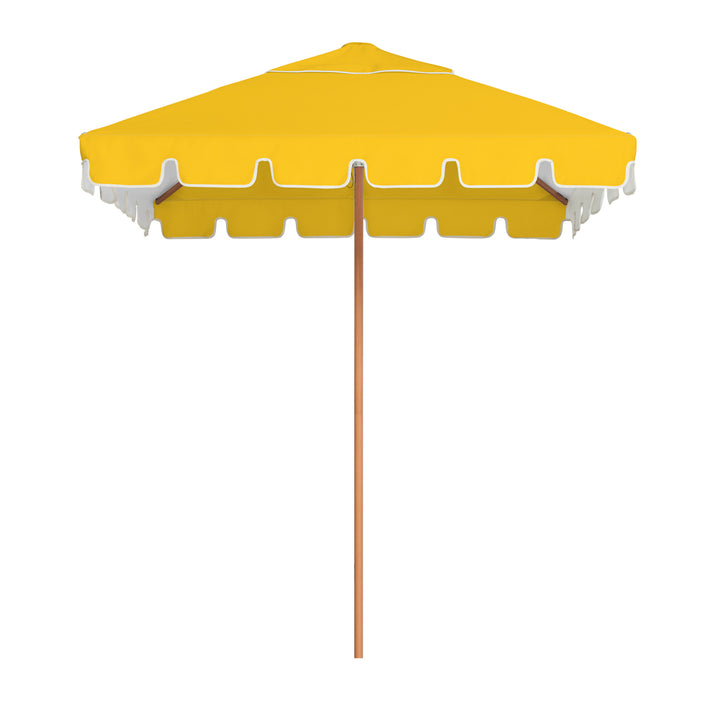 2m Sundial+ Umbrella - Keyhole Valance - Marigold/White