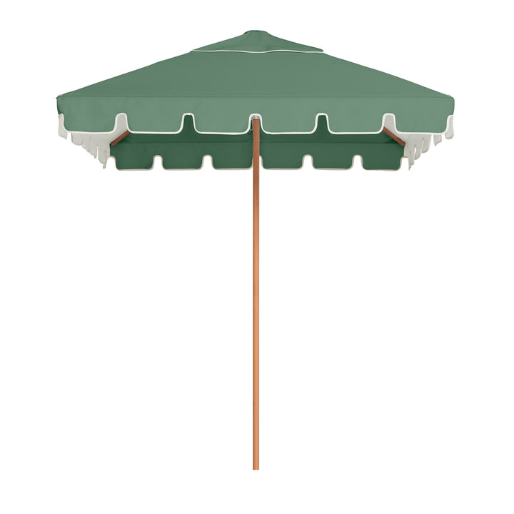 2m Sundial+ Umbrella - Keyhole Valance - Sage/White