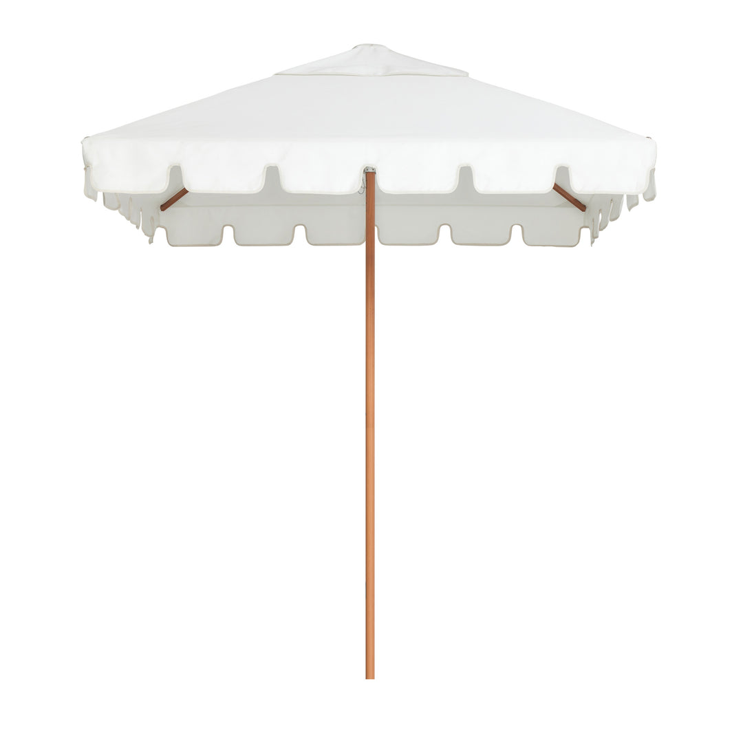 2m Sundial+ Umbrella - Keyhole Valance - White