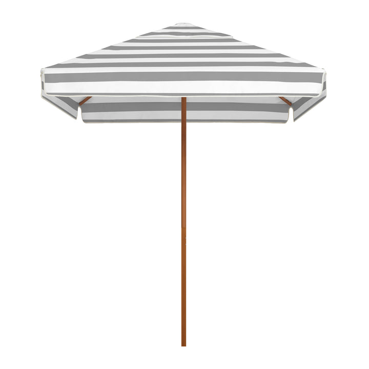 2m Sundial Umbrella - Woodgrain - Straight Valance - Cadet