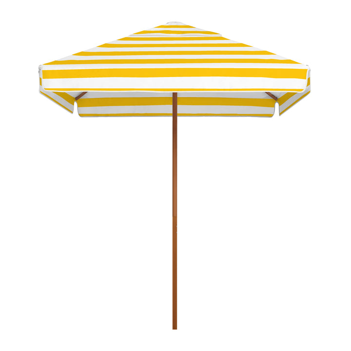 2m Sundial Umbrella - Woodgrain - Straight Valance - Marigold