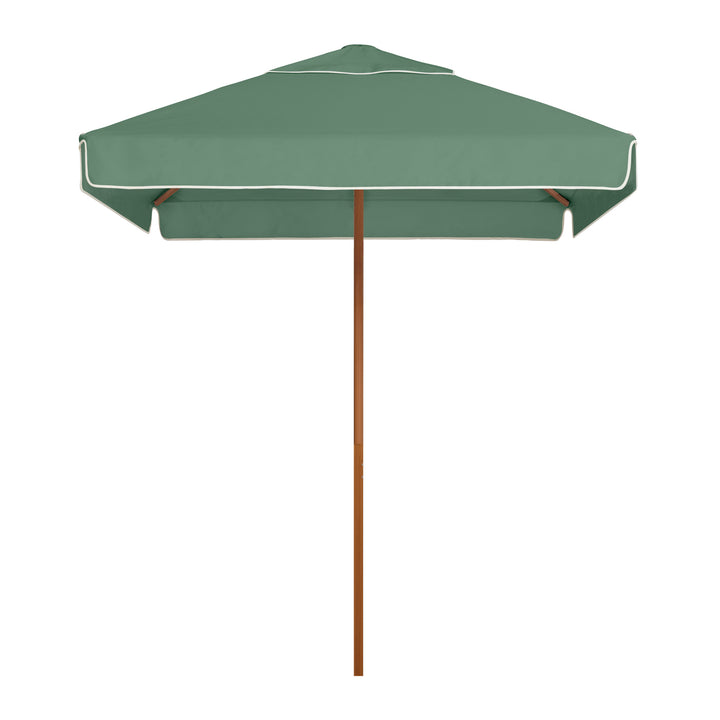 2m Sundial Umbrella - Woodgrain - Straight Valance - Sage