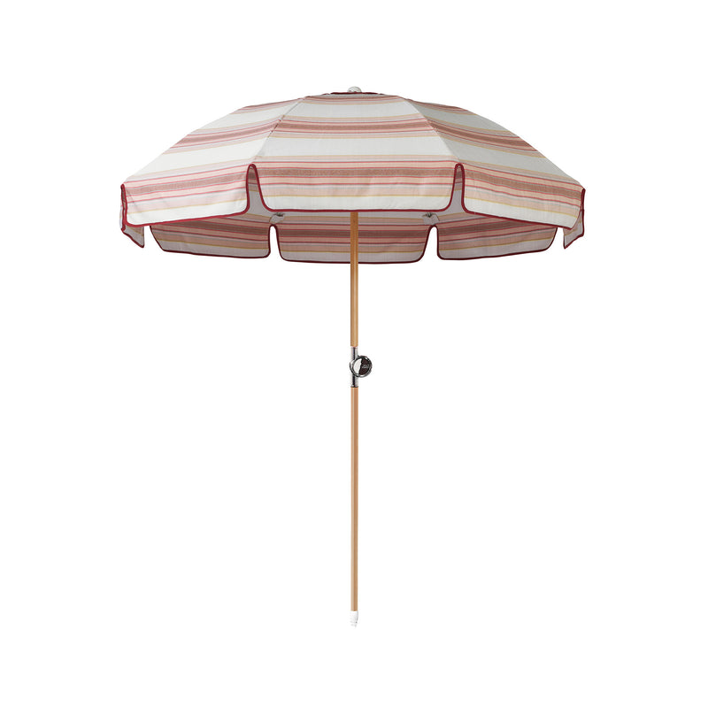 Luxury Parasol - Tailored Stripe - Pink/Red