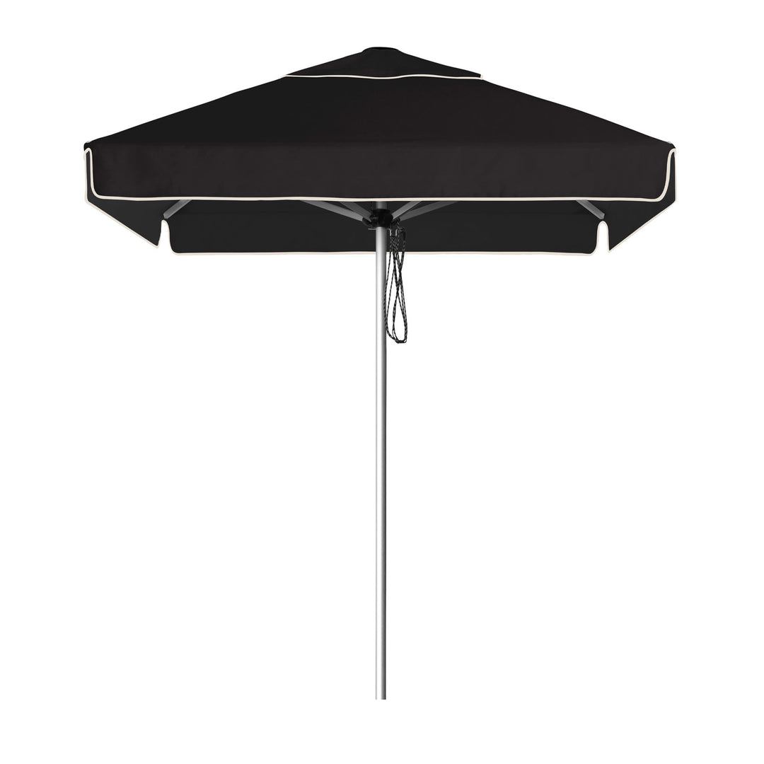 Basil Bangs Go Large Umbrella, a Black, engineer-certified, wind-rated patio umbrella with a reinforced aluminium frame for commercial and residential use.