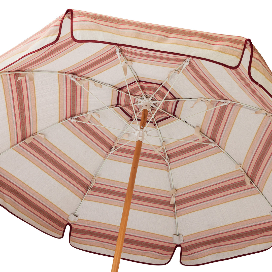Luxury Parasol - Tailored Stripe - Pink/Red