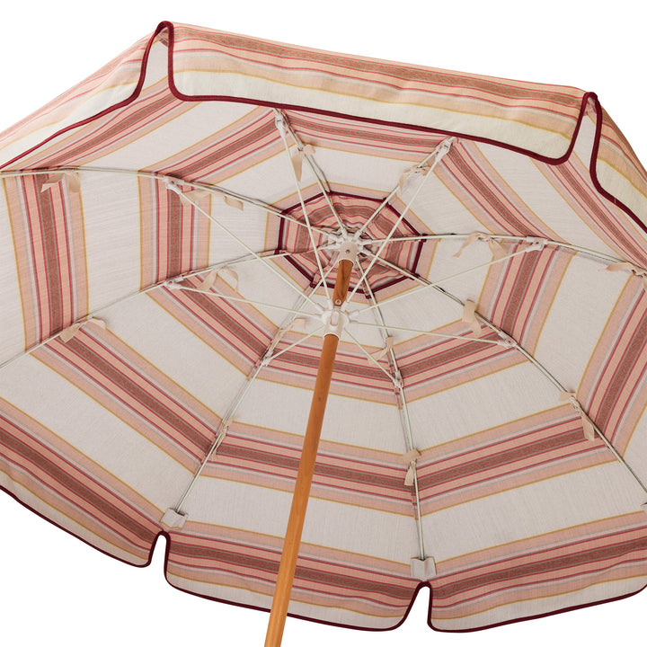 Luxury Parasol - Tailored Stripe - Pink/Red