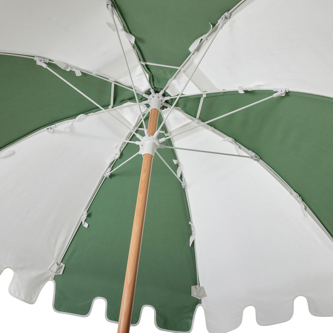 Luxury Parasol - Sage/White