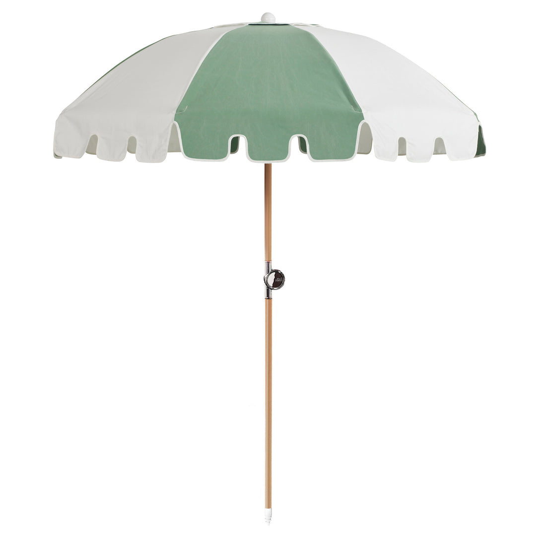 Luxury Parasol - Sage/White