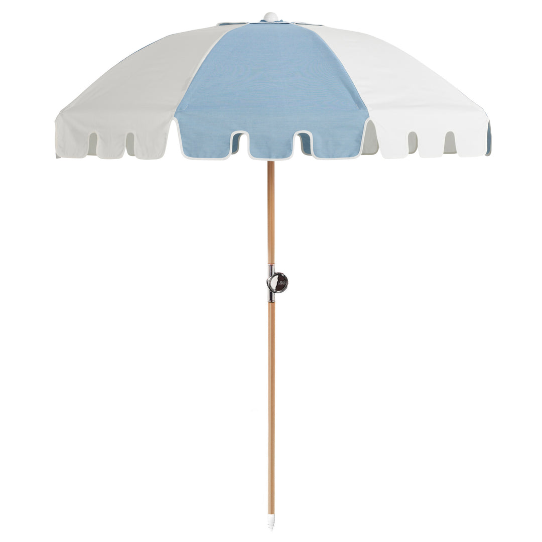 Luxury Parasol - Sapphire/White