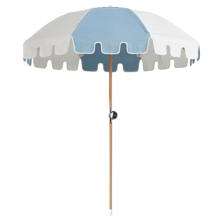 Luxury Parasol - Sapphire/White