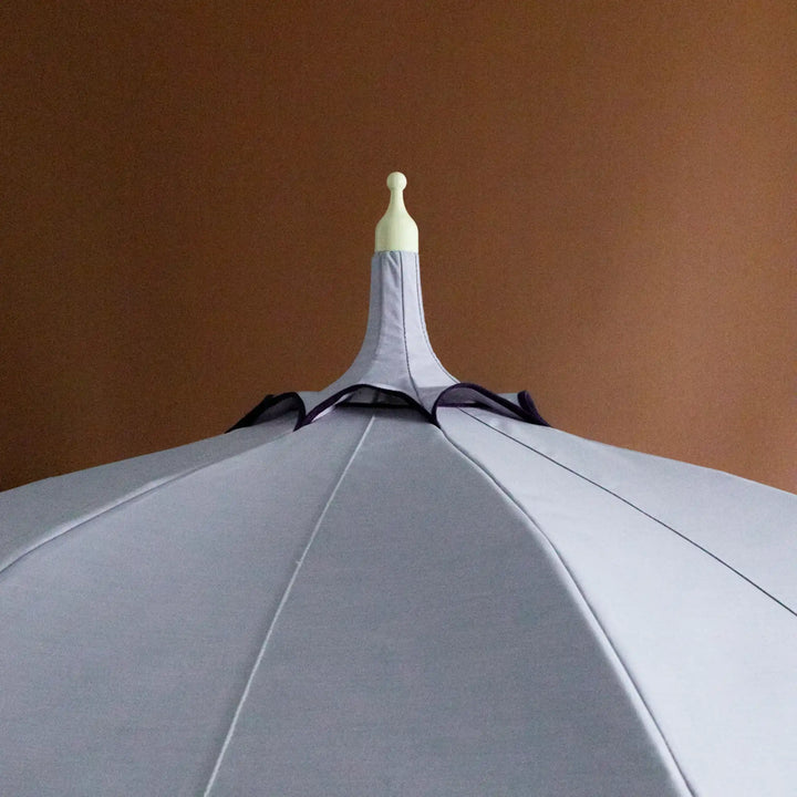 Pagoda Umbrella - White - Dusk Blue