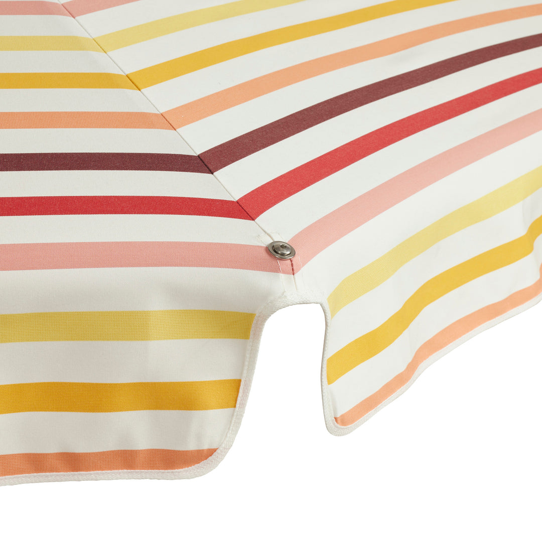 2m Sundial Umbrella - White - Straight Valance - Amore Stripe Gelato