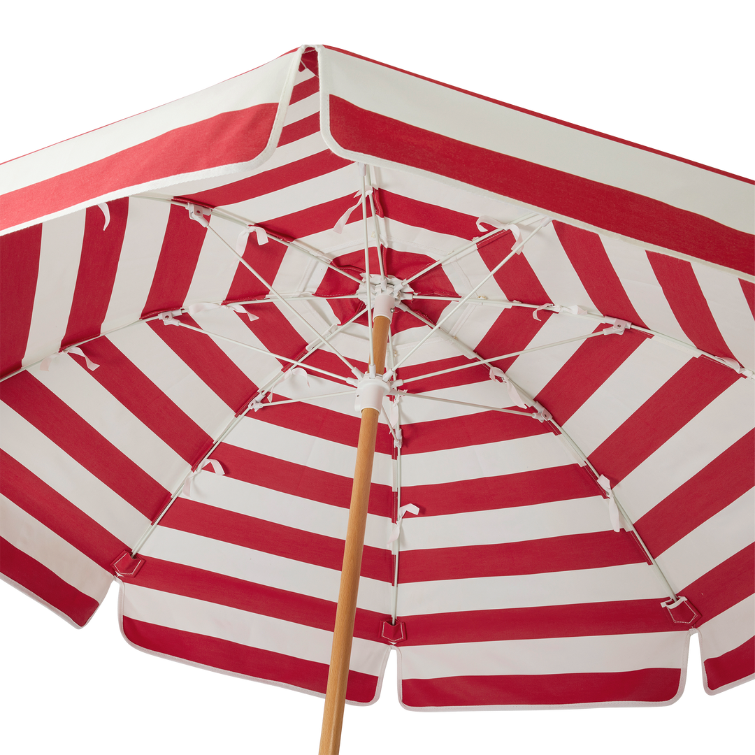 Luxury Parasol - Red/White Stripe
