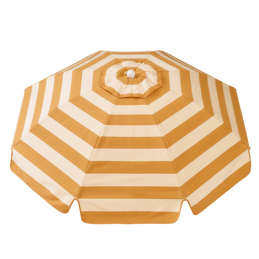 Luxury Parasol - Ochre Stripe