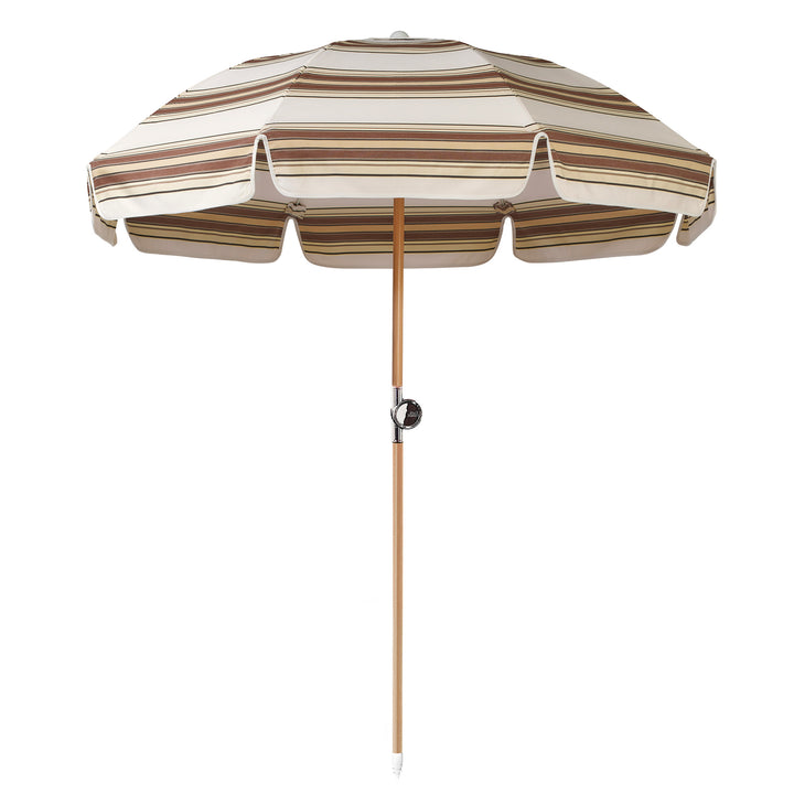 Luxury Parasol - Tailored Stripe - Brown