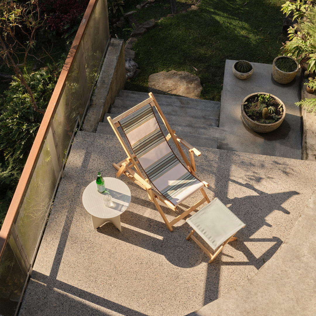 Beppi Sling Chair - Tailored Stripe - Green/Beige