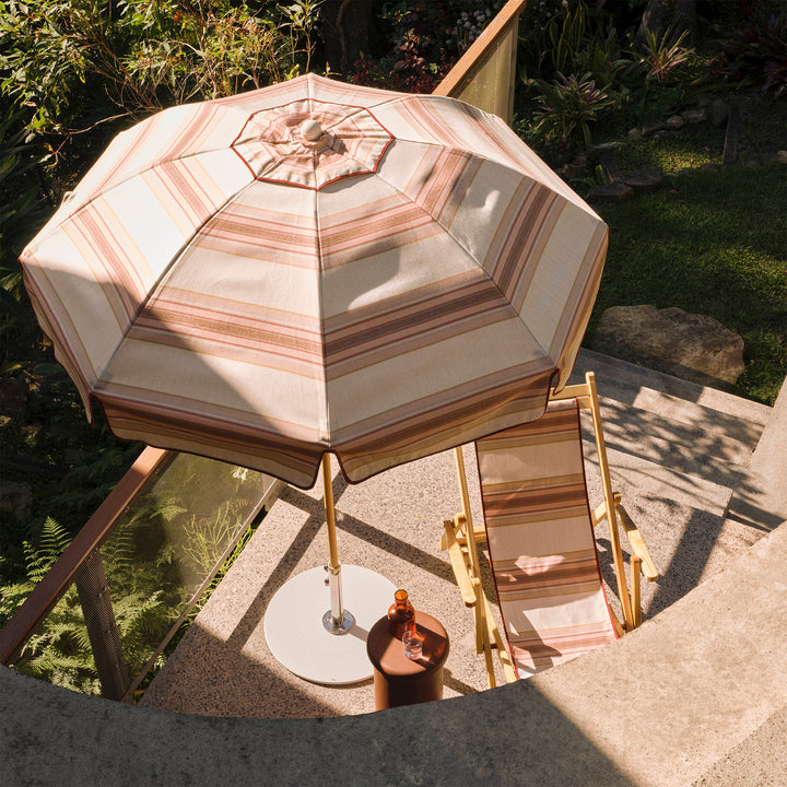 Luxury Parasol - Tailored Stripe - Pink/Red