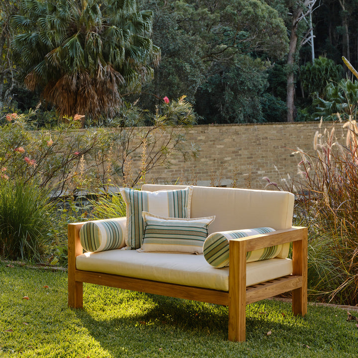 Outdoor Cushion (Cover) - 30x50 - Tailored Stripe - Green/Beige