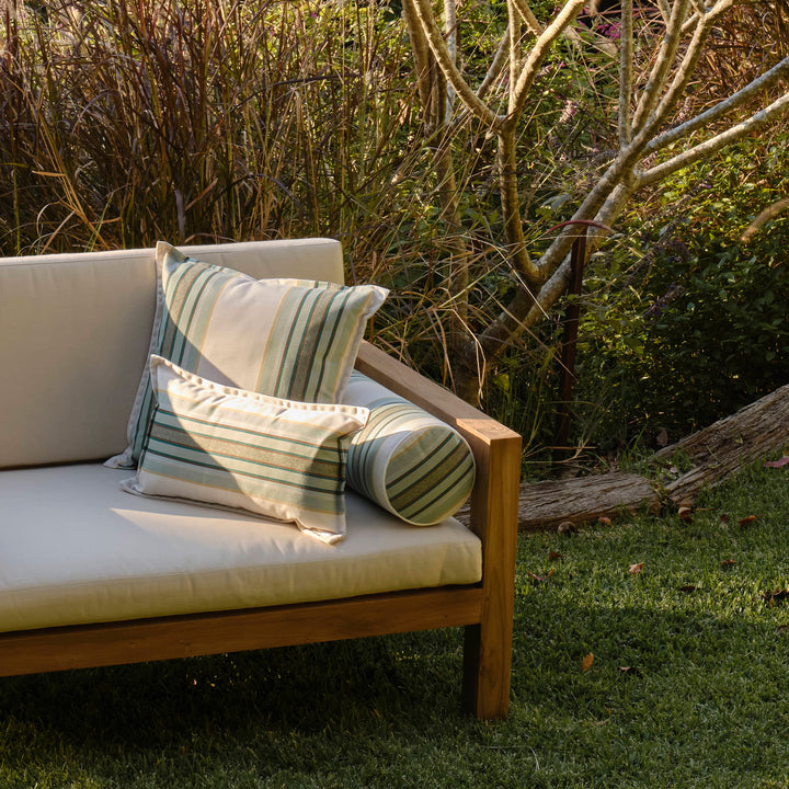 Outdoor Cushion (Cover) - 30x50 - Tailored Stripe - Green/Beige
