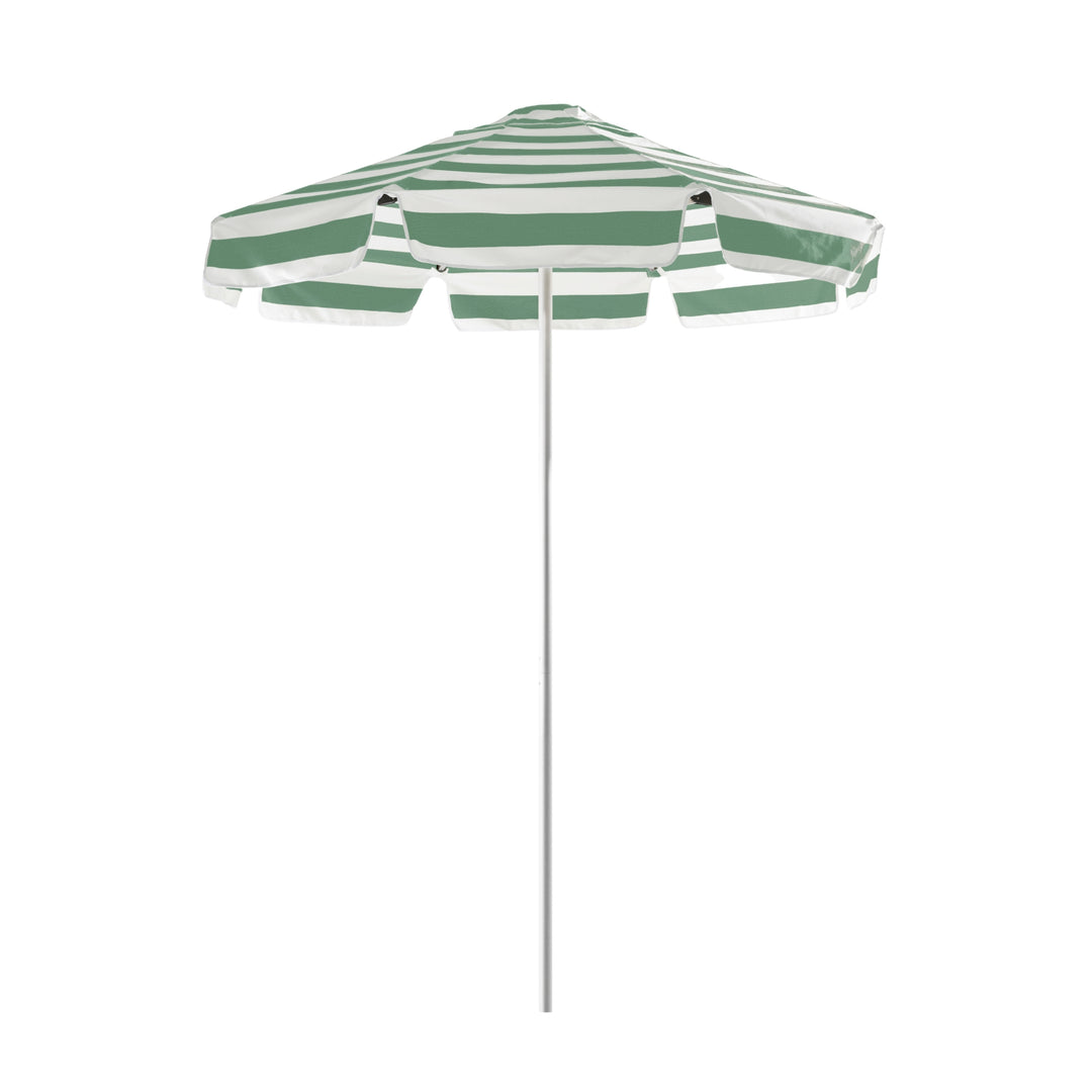 lime green and white striped patio umbrella 1.9m Go Large Umbrella - Straight Valance