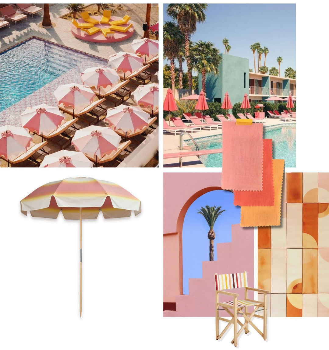 Basil Bangs Retro Palm Springs moodboard