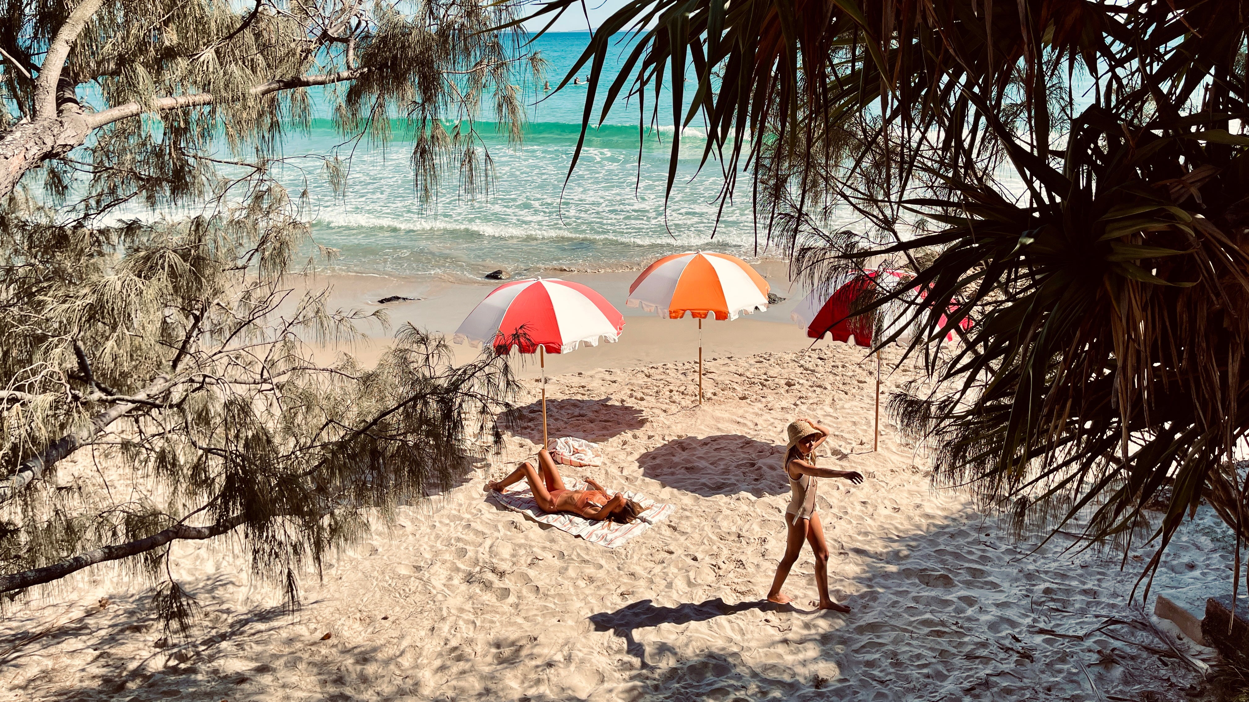 Beach umbrellas and clearance tents