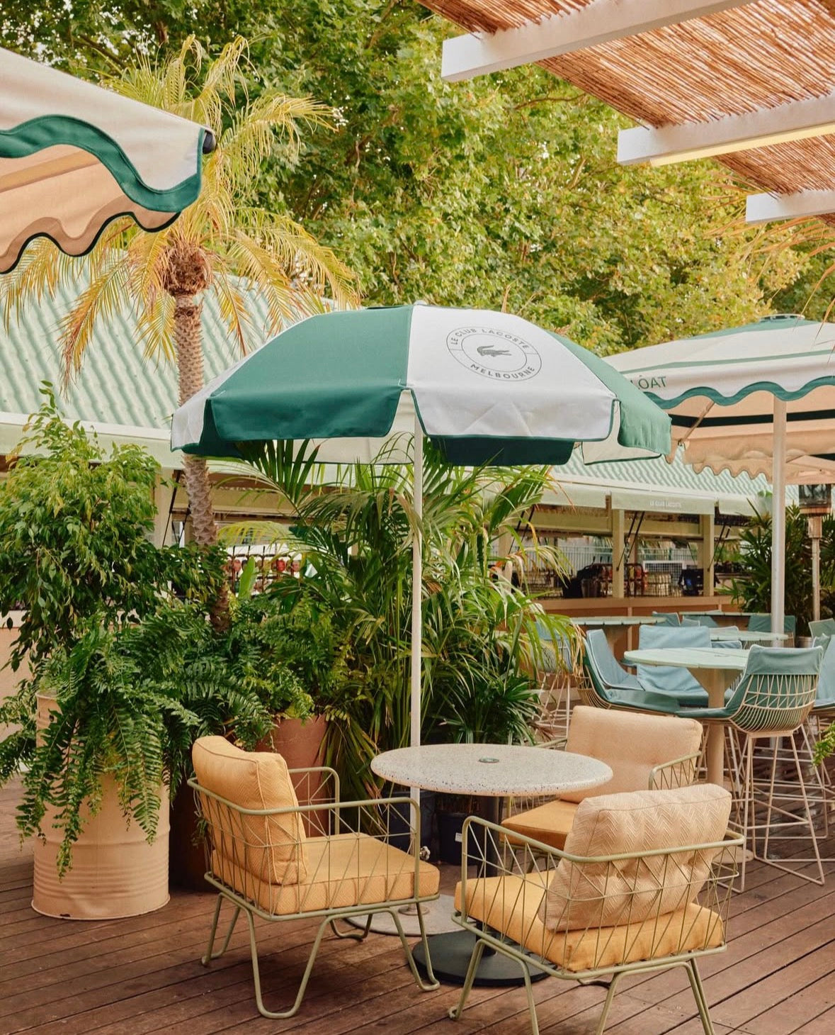 lacoste patio umbrella Business & Pleasure Co. The Simple tilt operation and hand Close Out Signature Lacoste (Cash