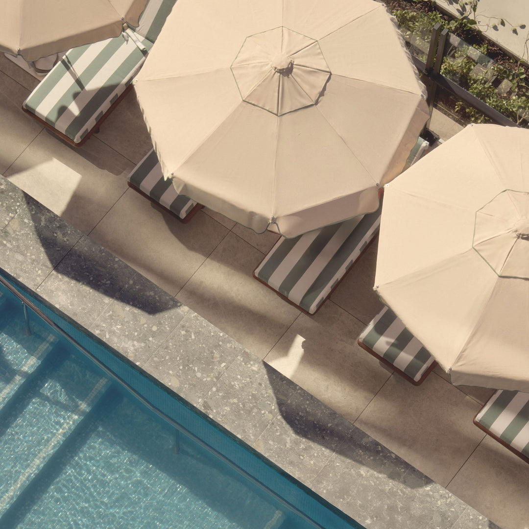 2.8m Sundial Umbrella - Black - Straight Valance - Cava