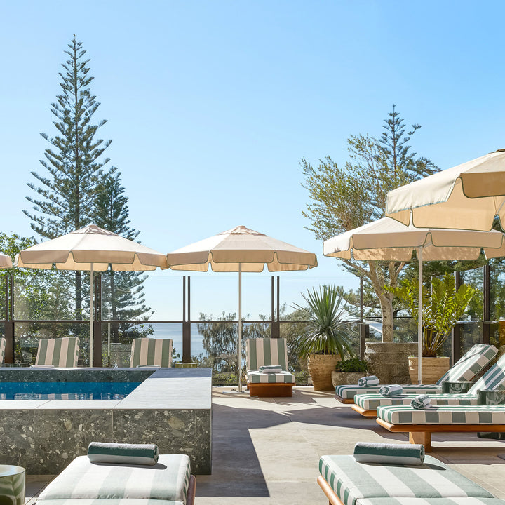 2.8m Sundial Umbrella - Black - Straight Valance - Cava