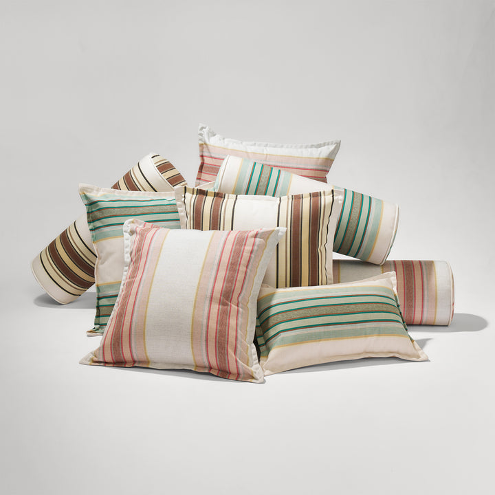 Outdoor Cushion (Cover) - 30x50 - Tailored Stripe - Brown