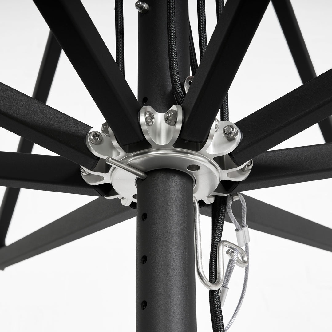 2.8m Sundial Umbrella - Black - Cadet