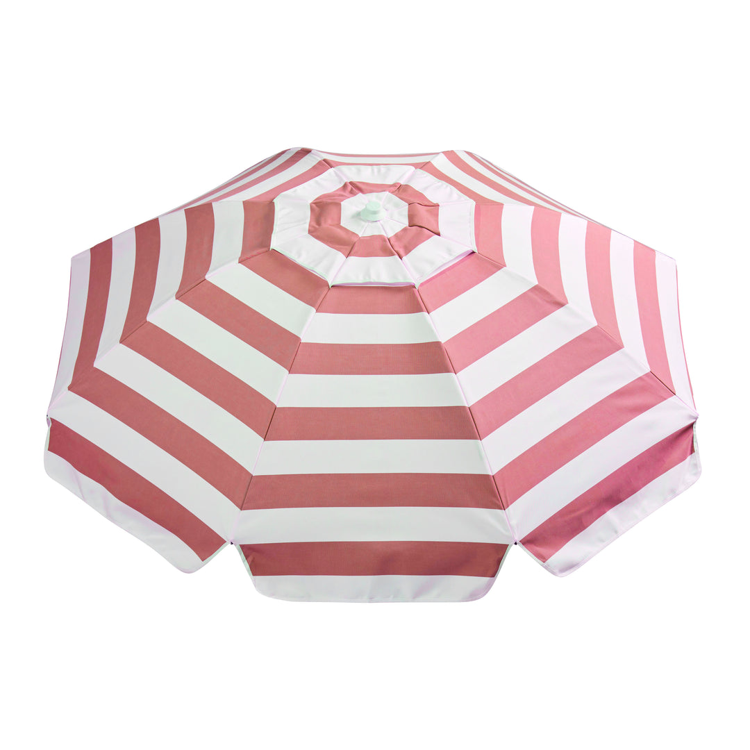 Luxury Beach Umbrella - Coral Stripe