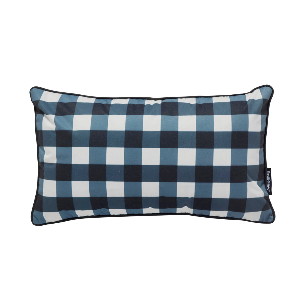 Outdoor Cushion (cover) - 30x50 - Gingham Black