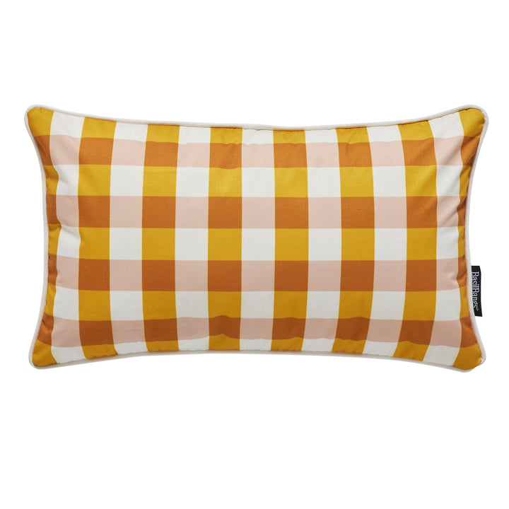 Outdoor Cushion (cover) - 30x50 - Gingham Butterscotch