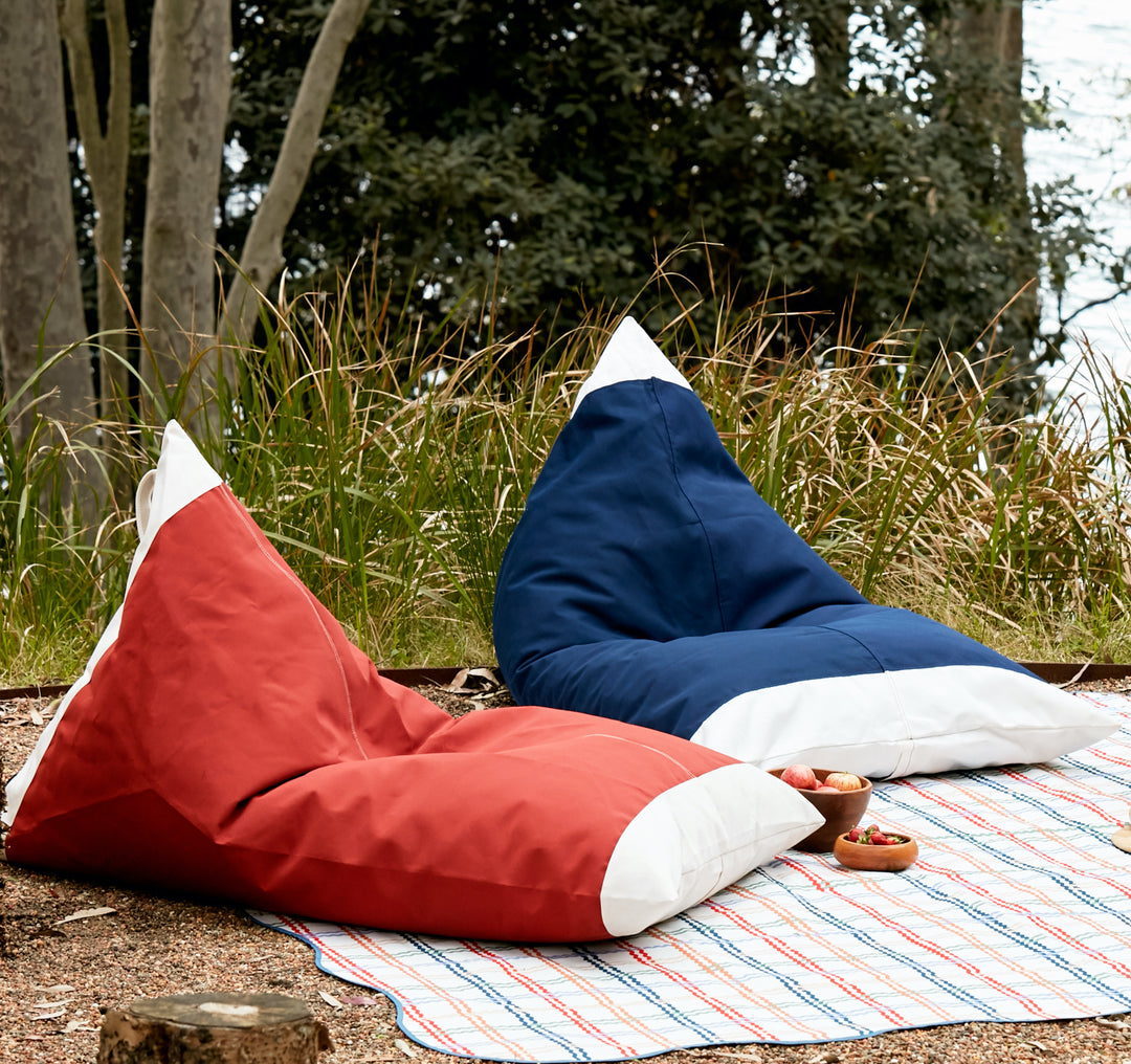 Bean Bag Serge Navy/White – Basil Bangs