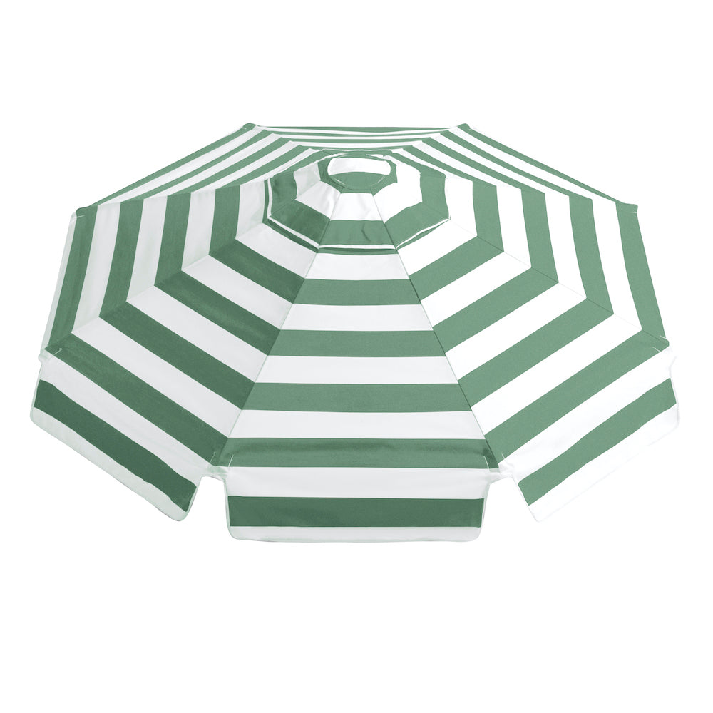 lime green and white striped patio umbrella 1.9m Go Large Umbrella - Straight Valance
